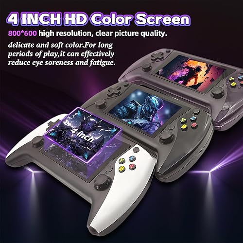 Miniatura 7 de Consola de juegos portátil R50S, 1986925320+ juegos, 23 emuladores, pantalla IPS OCA HD de 4 pulgadas, sistema electrónico de código abierto,