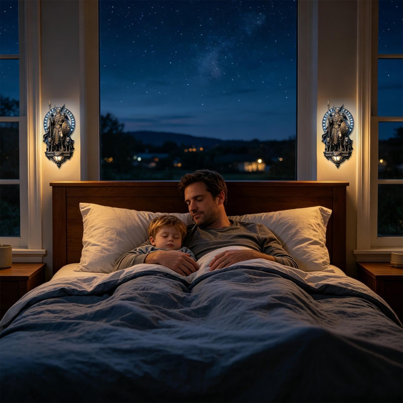 Lampada da parete gotica | Lampada da camera con angelo – Decorazione da parete Luci notturne | per i proprietari di abitazioni, soggiorno, camera da letto, studio, dormitorio, appartamento