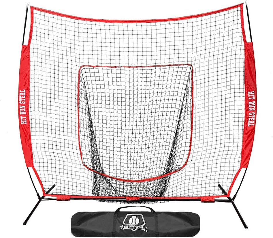 Hit Run Steal Heavy Duty Softball & Baseball Net with Carrying Bag - Perfect Hitting Net for Your Batting and Pitching Practices : Sports & Outdoors