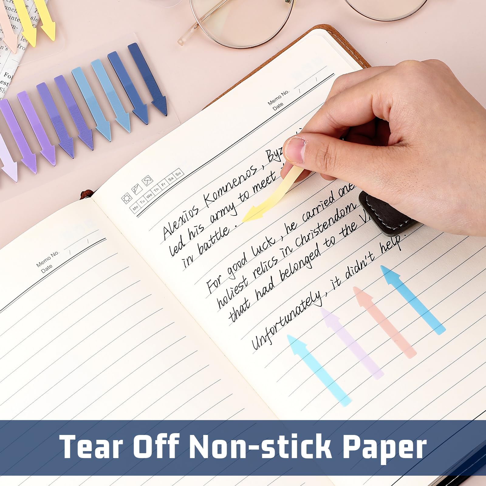 1200 Pcs Page Marker Transparent Sticky-Notes Tabs Book Tab Sticky Tabs