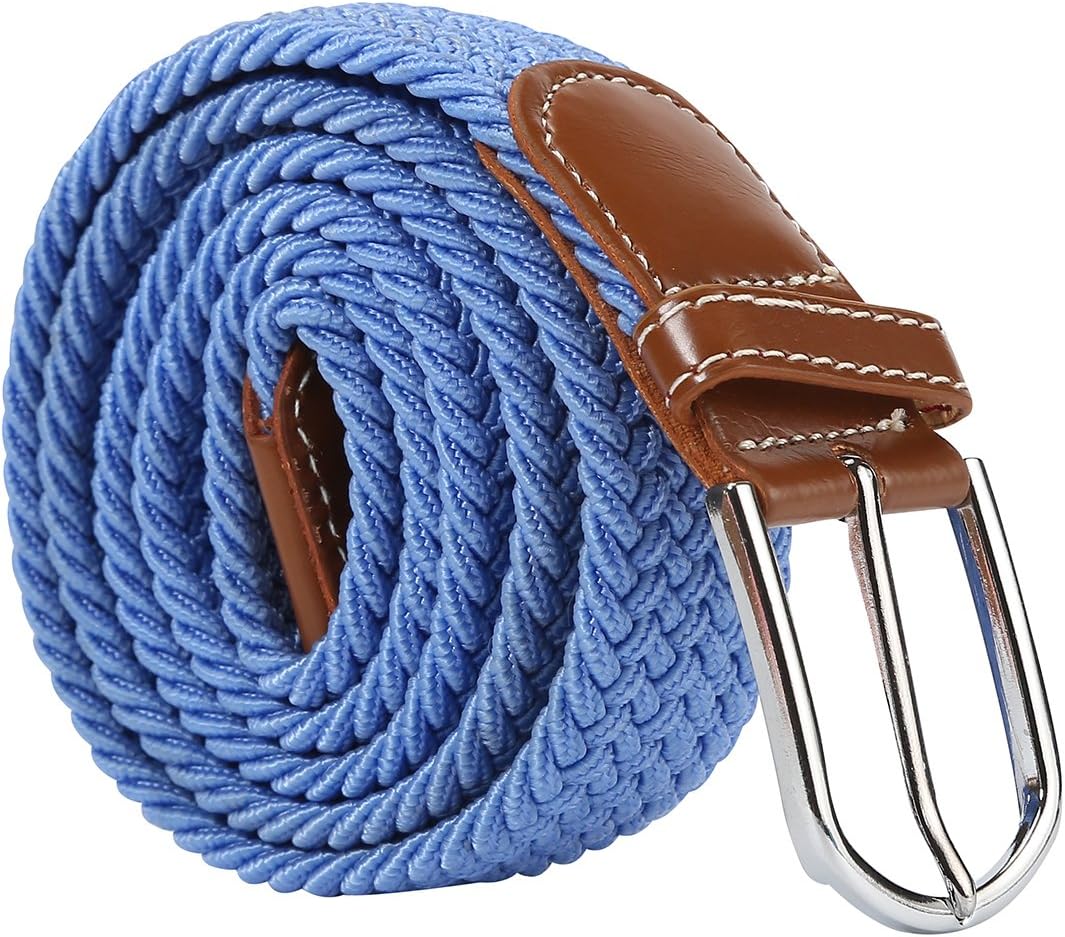 Mens Belt,Elasticated belt, Elastic Belt for Men, Unisex Men Women Multicolor Woven Stretch Belts