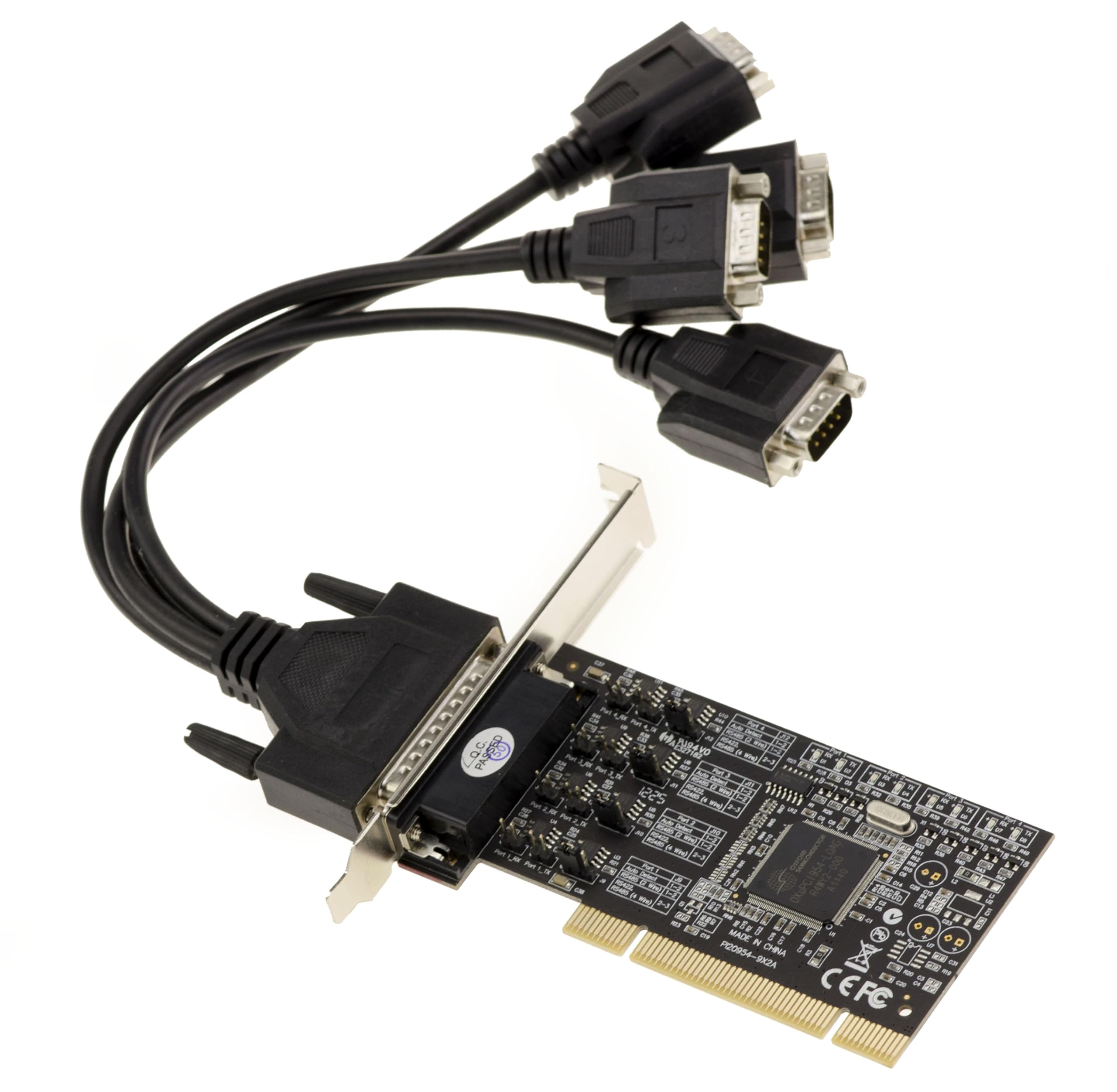 KALEA-INFORMATIQUE Tarjeta controladora PCI RS422 RS485 de 4 Puertos con chipset Oxford OXPCI954. Protección RS422 RS485 RSD 15KV.