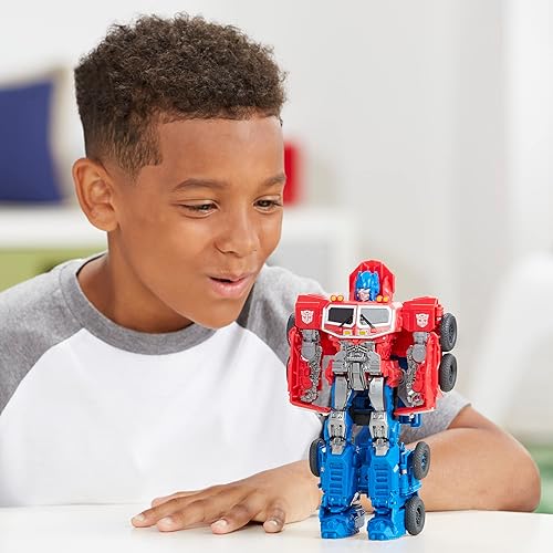 Miniatura 6 de Transformers Bumblebee Cyberverse Adventures Dinobots Unite Smash Changer Optimus Prime figura de acción, juguetes para niños y niñas de 6 años y