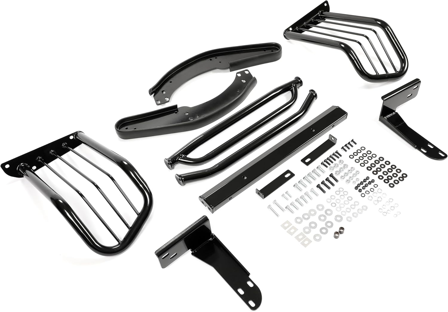 ALMULOO Brush Guard Compatible with 1998-2004 Chevrolet S10/Blazer GMC Jimmy/Envoy/Sonoma Isuzu Hombre Oldsmobile Bravada Powder Coated Grille Guard