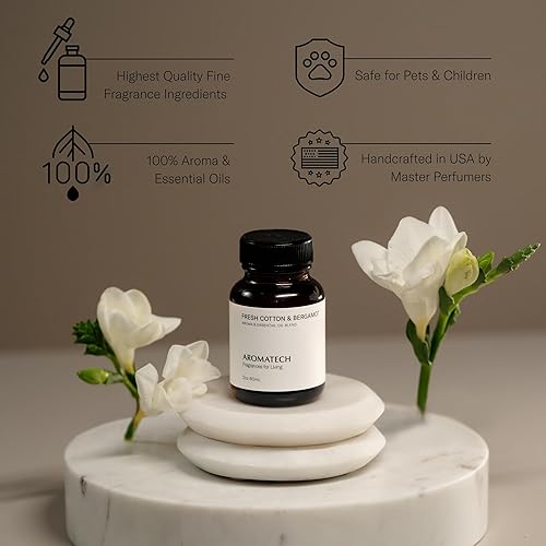 Miniatura 7 de AromaTech Difusor de aroma ambiental para mezclas de aceites esenciales y fragancias, máquina de aroma sin agua con Bluetooth para el hogar,