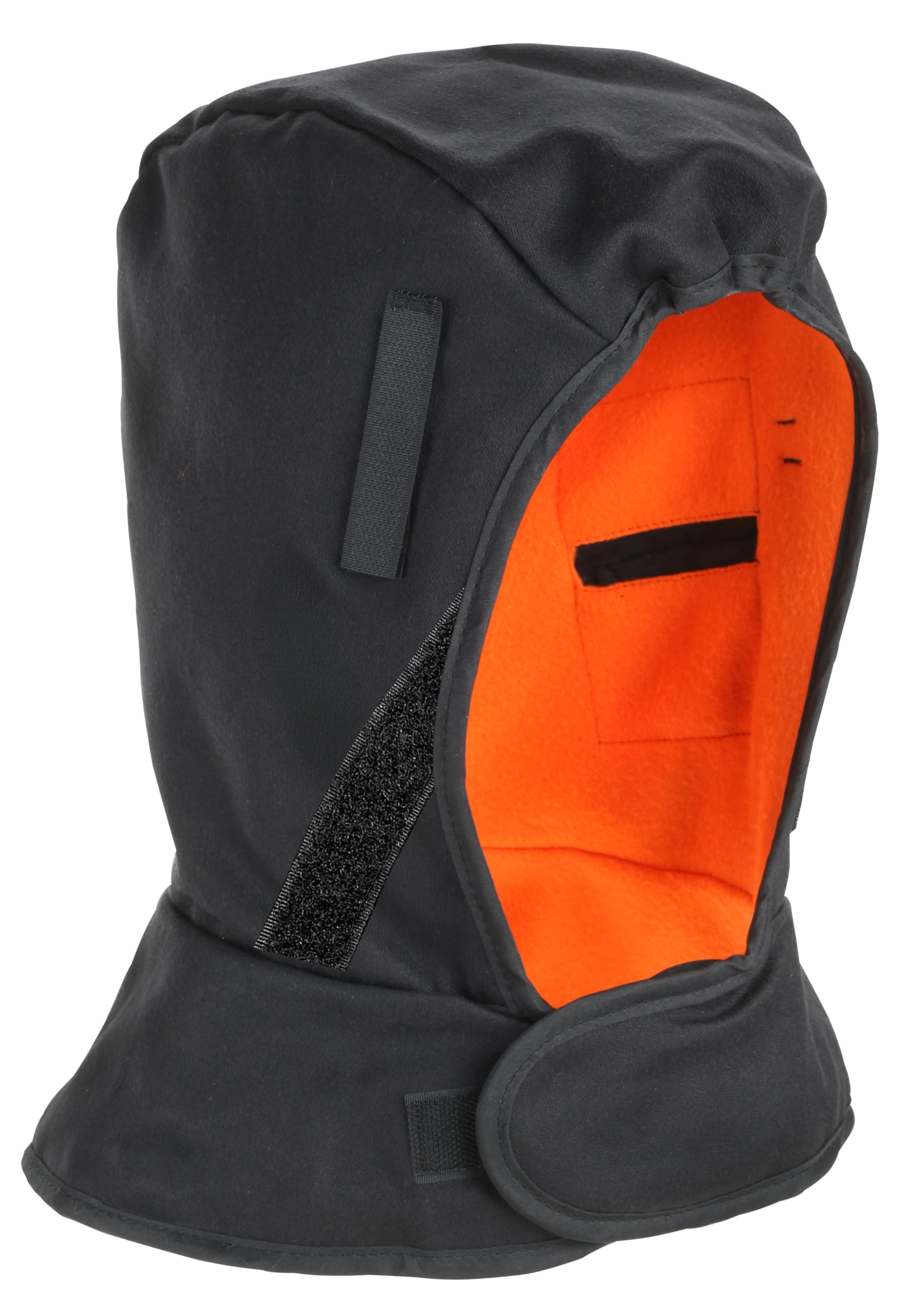 Winter Hard Hat Liner, Flame Resistant Outer Shell, Thermal Fleece Lining, Shoulder Length, Ergodyne N-Ferno 6862, Black