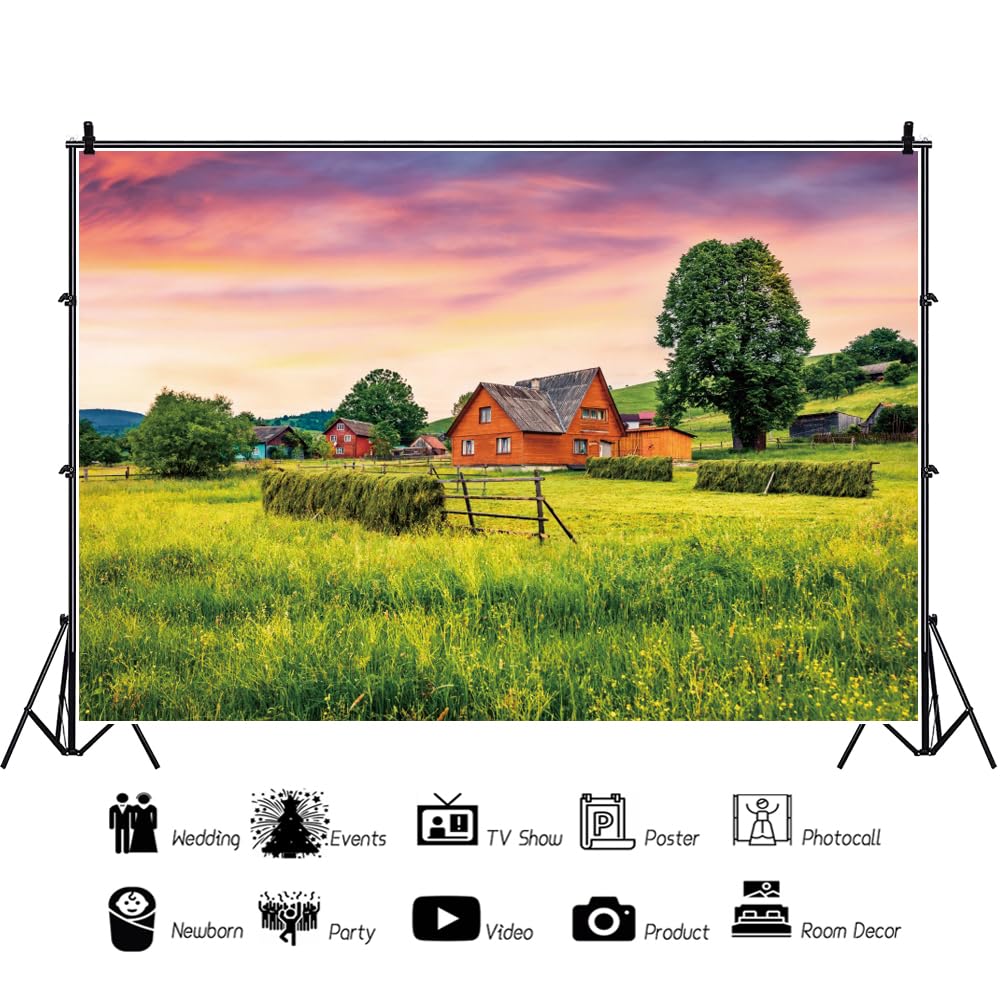 Rustikale Holzhütten-Banner Set – 3-teilig, 266x204 Cm, Stoff, Für Wald-Party, Hochzeit & Fotohintergrund