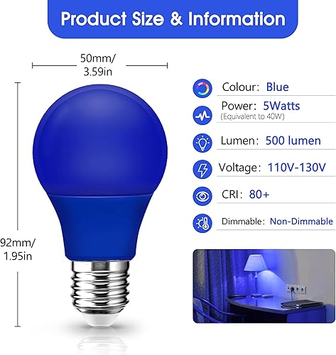 Miniatura 2 de Bombilla LED G25, bombillas de tocador equivalentes a 60 vatios para baño, 4000 K luz diurna natural, luz blanca redonda, base E26 para iluminación