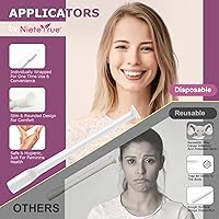 Vista 3 de (40 paquetes) Aplicadores de supositorios para mujeres, puntas suaves y pequeñas, fáciles de usar, se ajustan a la talla 00, aplicadores vaginales