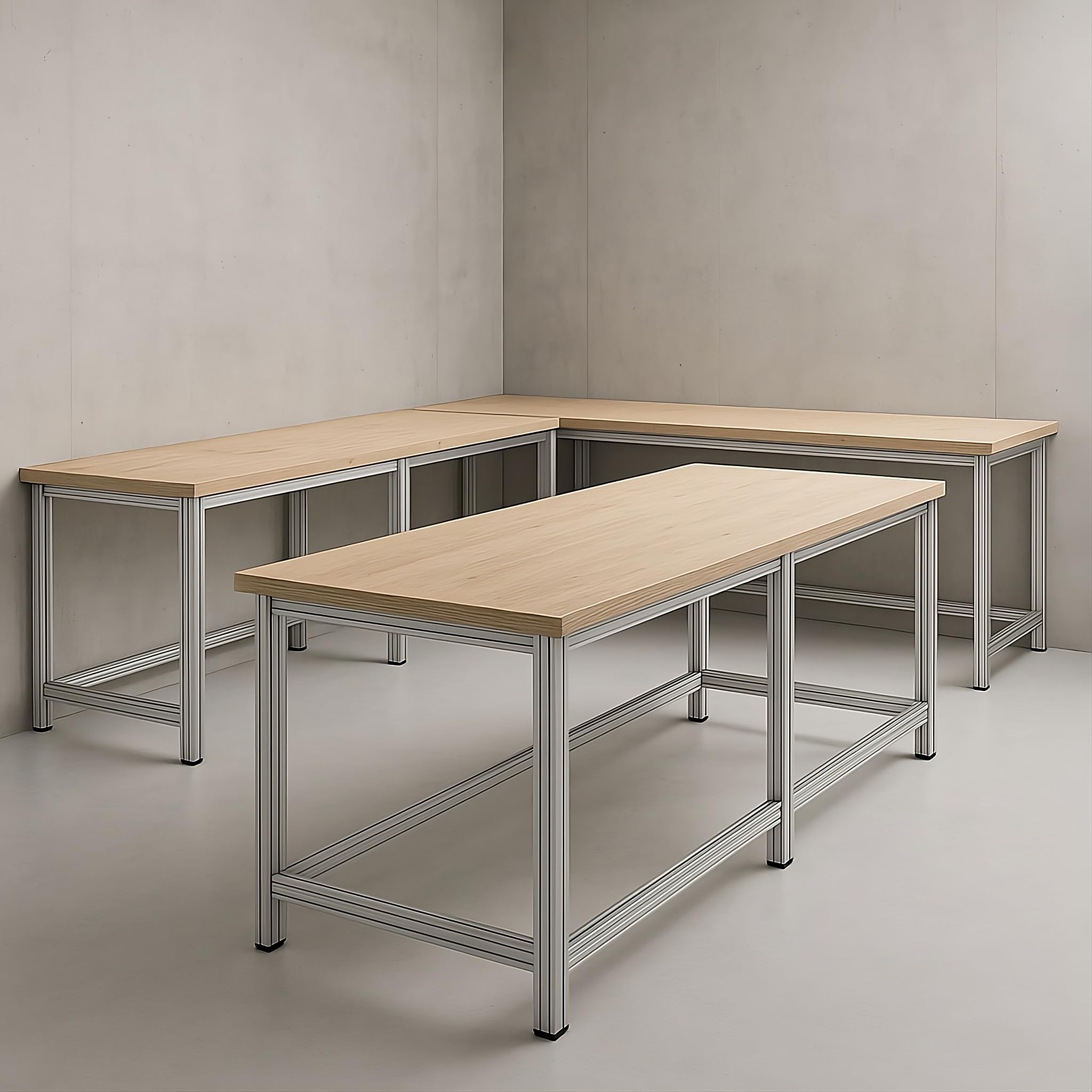 Aluprofil 20x20 Typ B Nut6,12x2m=24m Aluminium- Konstruktion- Montage- System- 2020 Alu Schiene Stecksystem Vierkant Profil B-Typ Nut 6 Eloxiert