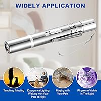 Vista 6 de Laser Pointer, Cat Toys for Indoor Cats, Kitten Dog Laser Pen Toy, Red Dot LED Light Pointer Interactive Toys for Indoor Cats Dogs, USB Charging, 5