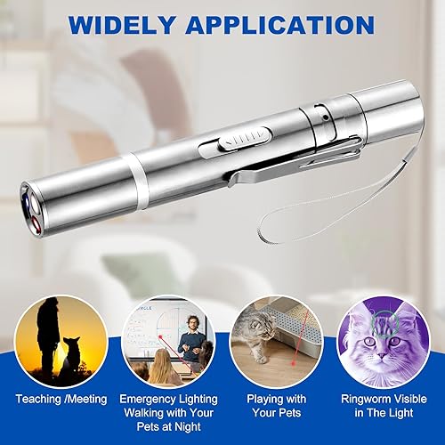 Miniatura 6 de Puntero láser, juguetes para gatos de interior, juguete de bolígrafo láser para perros y gatitos, puntero de luz LED de punto rojo, juguetes