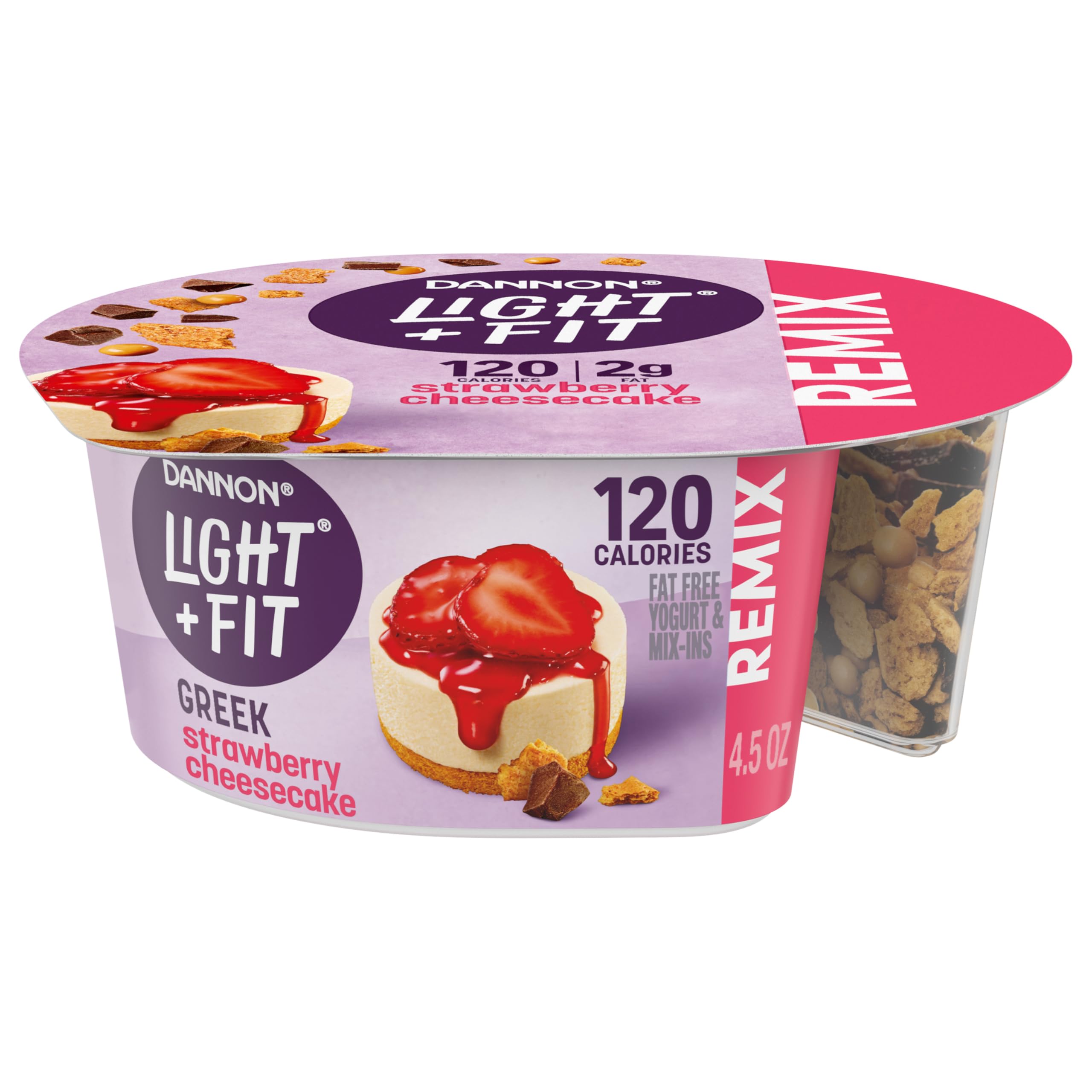 Amazon.com: Dannon Light + Fit REMIX Strawberry Cheesecake Nonfat