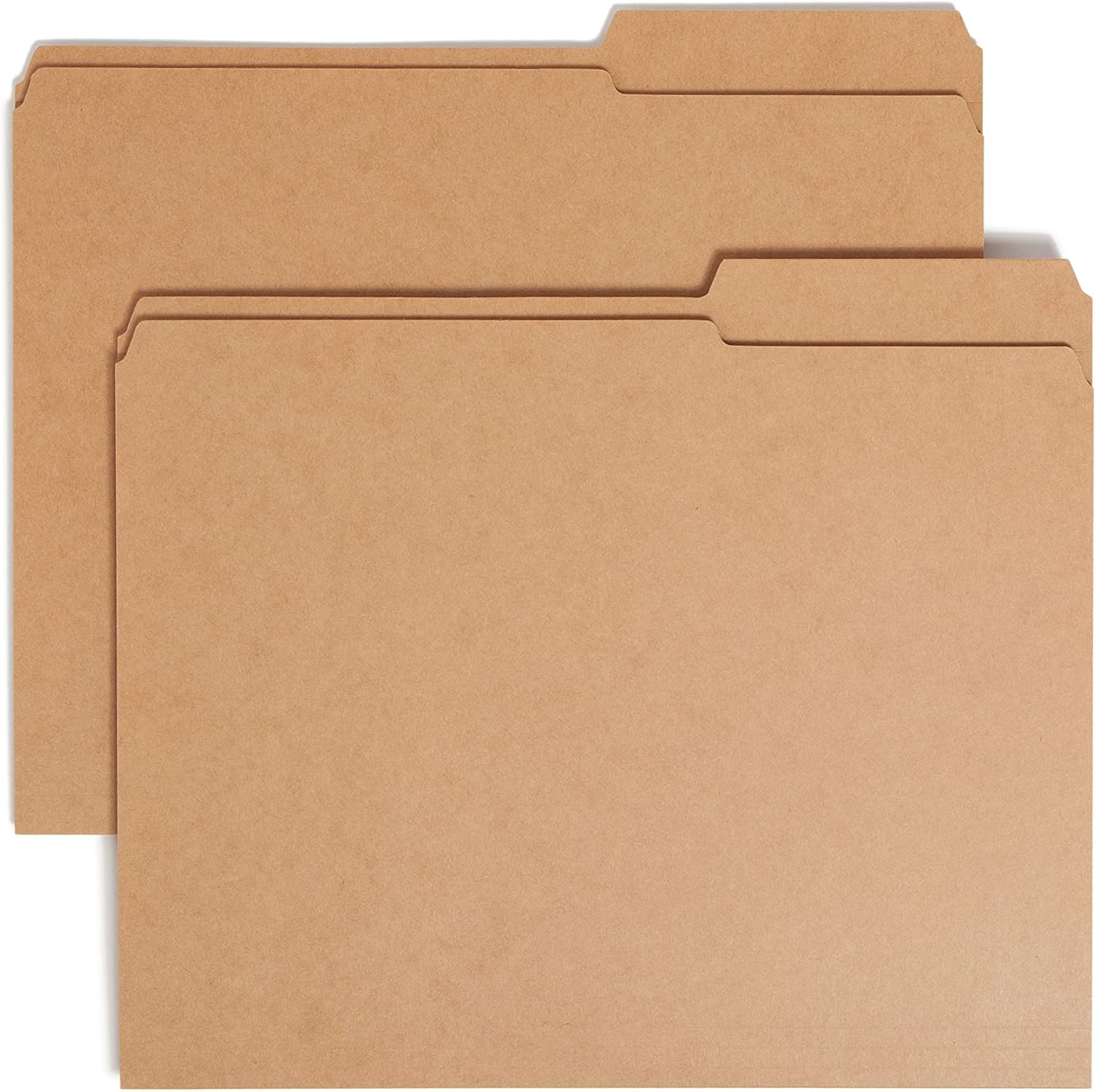 Smead Kraft File Folders, 2/5 Cut Right Position Reinforced Guide