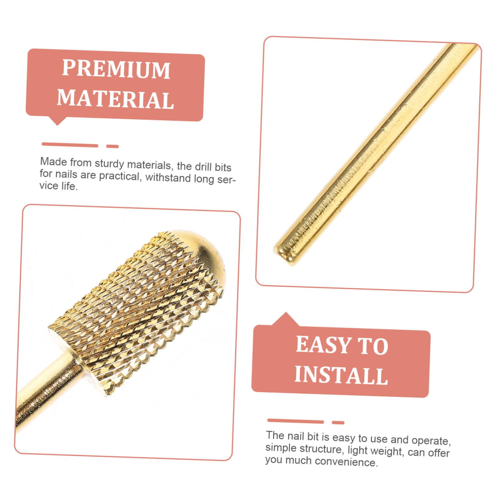 Healvian 12 Piezas brocas para clavos de carburo puntas de taladro de uñas cutícula brocas de manicura pedicura pedicure accesorios de manicura brocas de seguridad para taladro de uñas duro