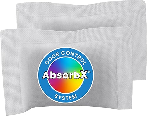 iTouchless AbsorbX - Paquete de 2 desodorantes con filtro de olor, absorbe los olores de basura, carbón activado natural, biodegradable, para uso