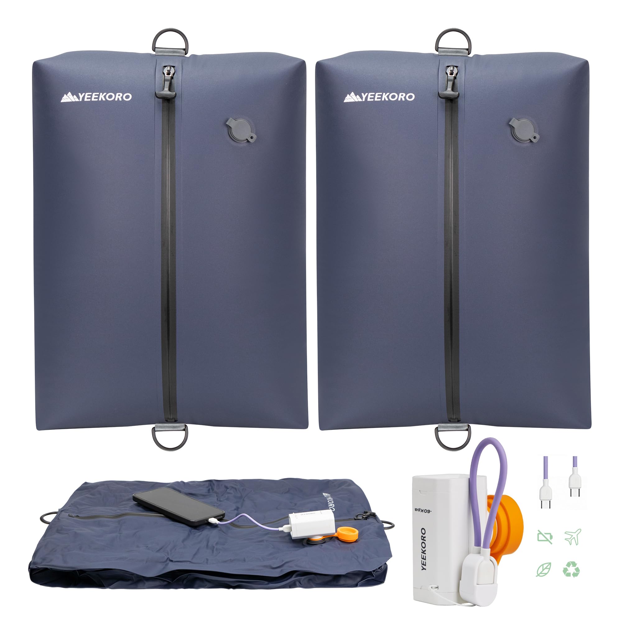 Photo 1 of YEEKORO Vacuum Bag for Travel,IPX8 Waterproof Reusable Compression Bags