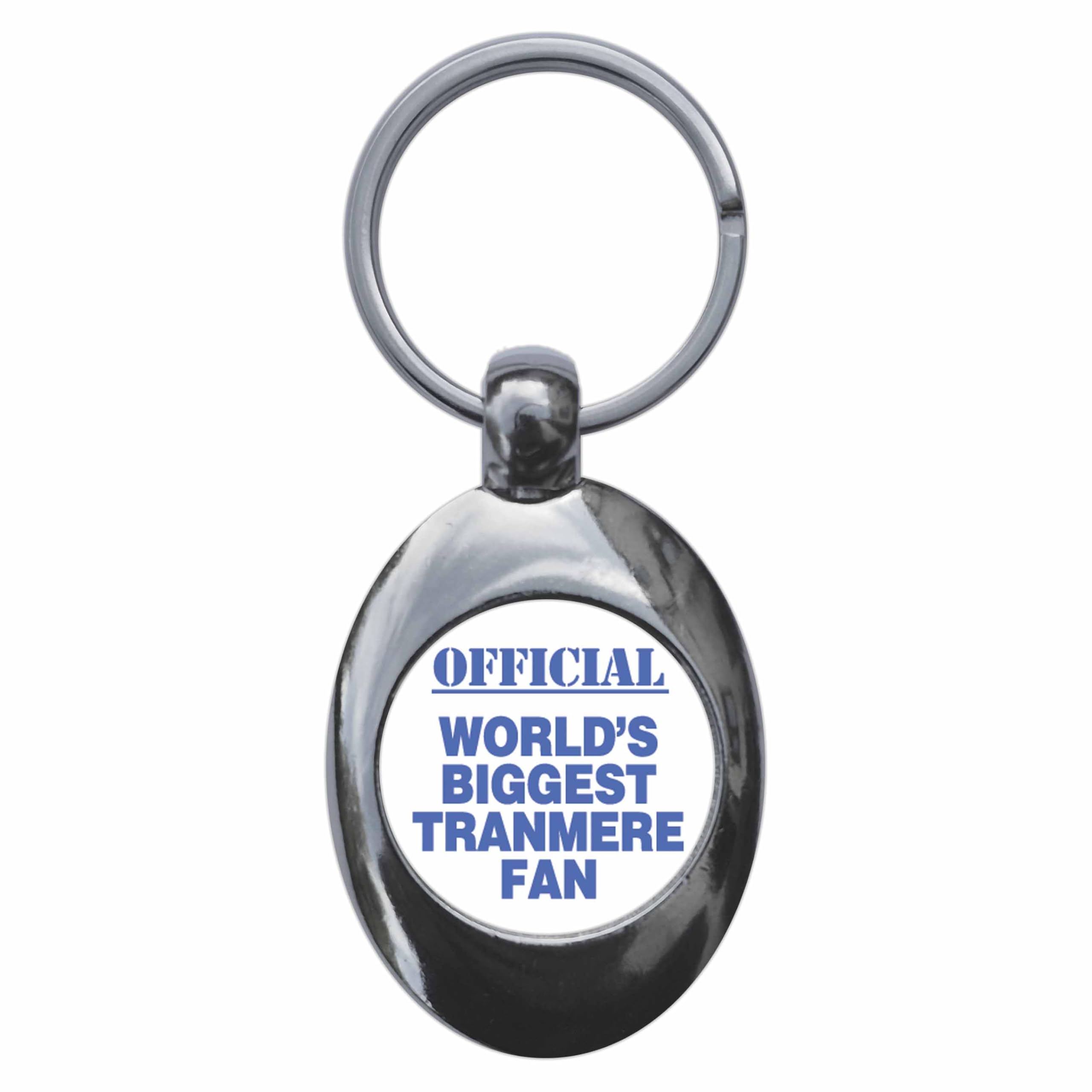Ozorath World's Biggest Tranmere Fan Keyring with Trolley Coin