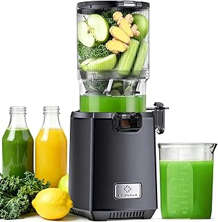 LINKChef Estrattore Frutta e Verdura - Centrifuga Frutta e Verdura con Bocca Larga 130mm, 250W Estrattore di Succo a Freddo con Tecnologia Lenta, Senza BPA, Facile da Usare e Sicuro