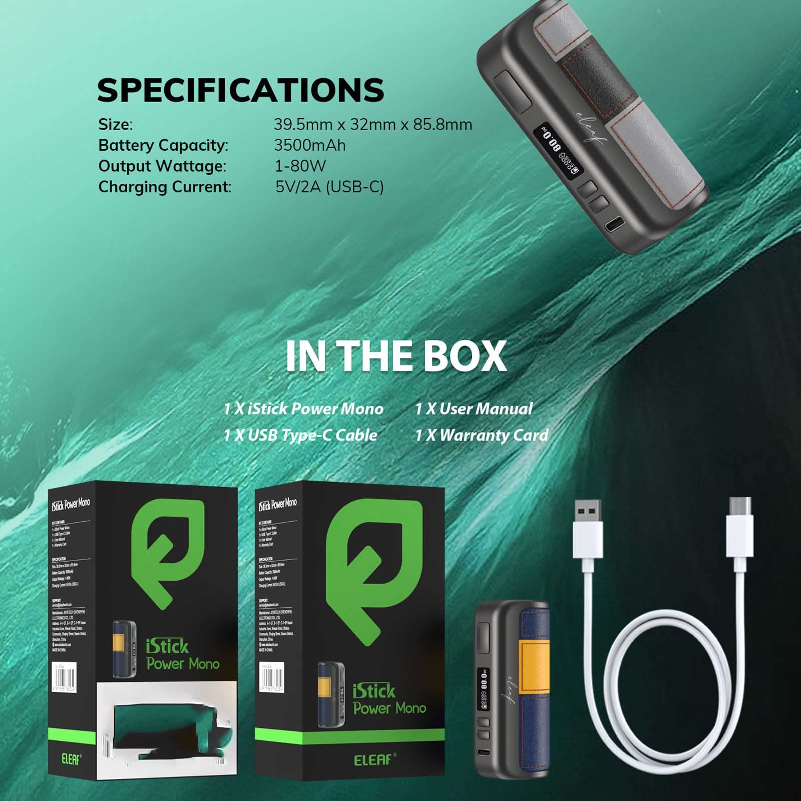 elfbar nachfüll pod läuft aus Box iStick Power 2 Eleaf, mod électronique Eleaf 5000 mAh