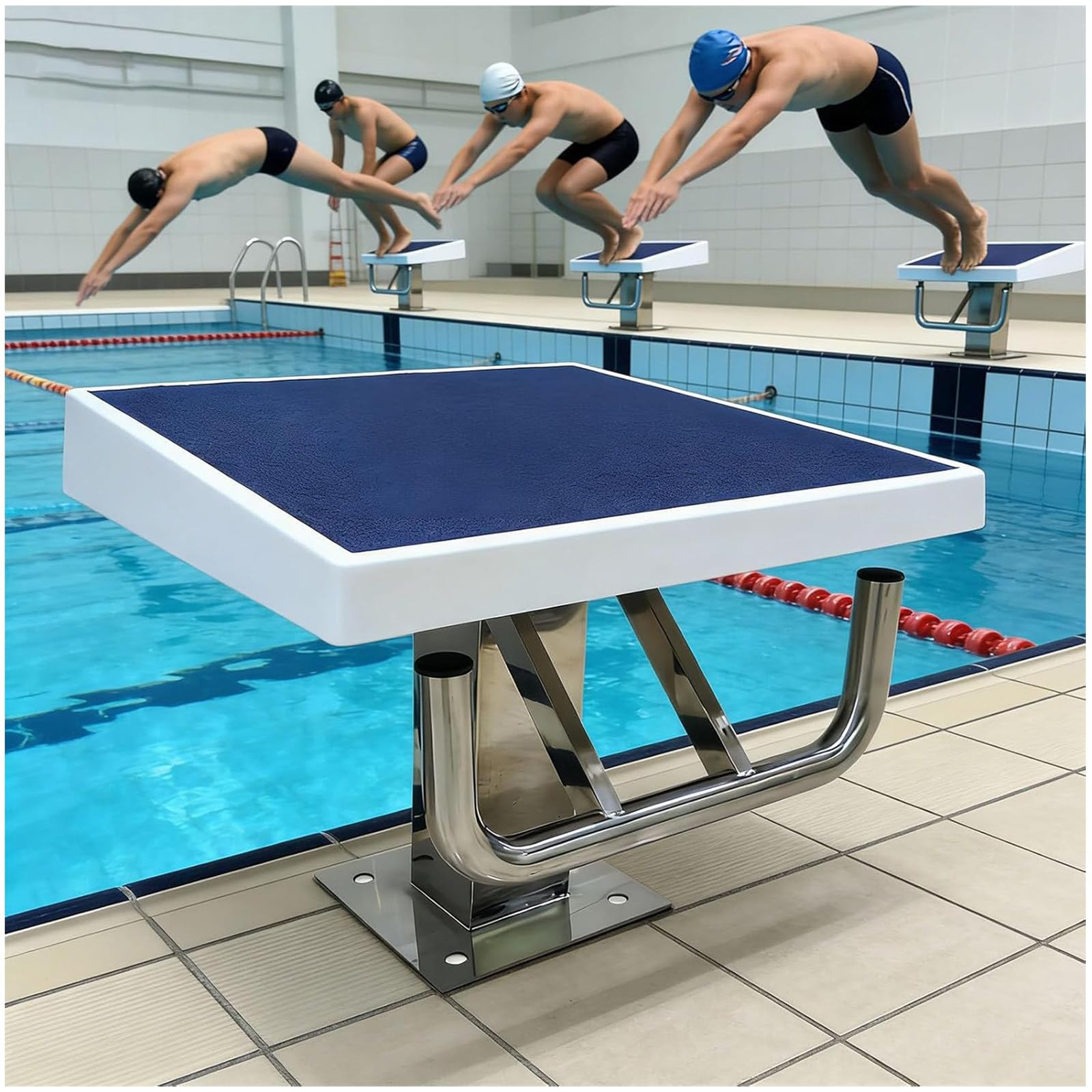 Bloc de départ pour entraînement et plongeon sécurisé en piscine de club sportif