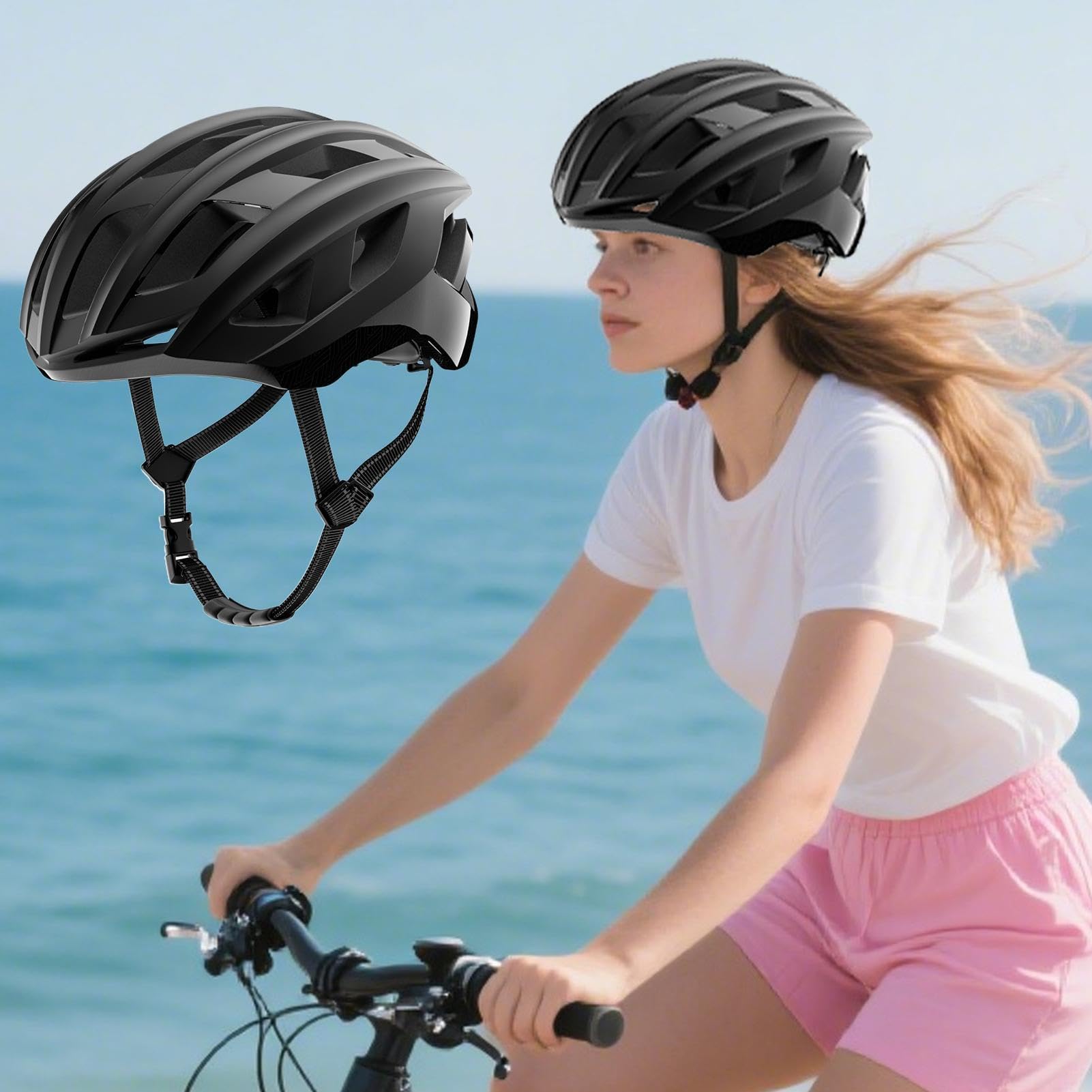 Casco de Ciclismo Protector Ajustable Transpirable Y Ligero