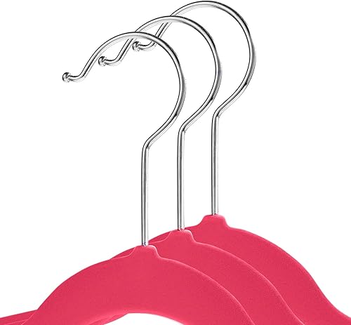 Miniatura 2 de Casafield 50 ganchos de terciopelo para ropa de niños (14 pulgadas).