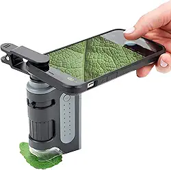 Microscópio de Bolso Carson MicroBrite 60x-120x com adaptador para Smartphone MM-350