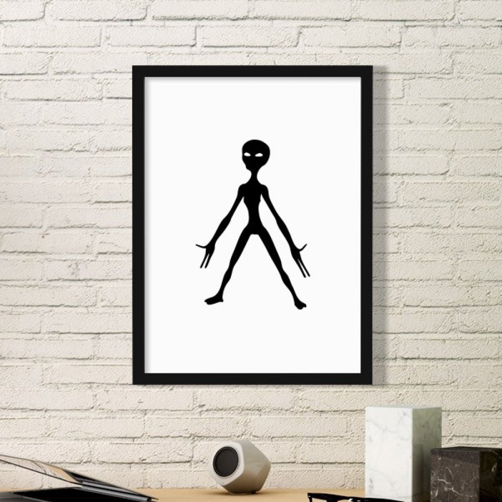 Cadre d'art Alien Univers peinture noire affiche et sticker mural taille M