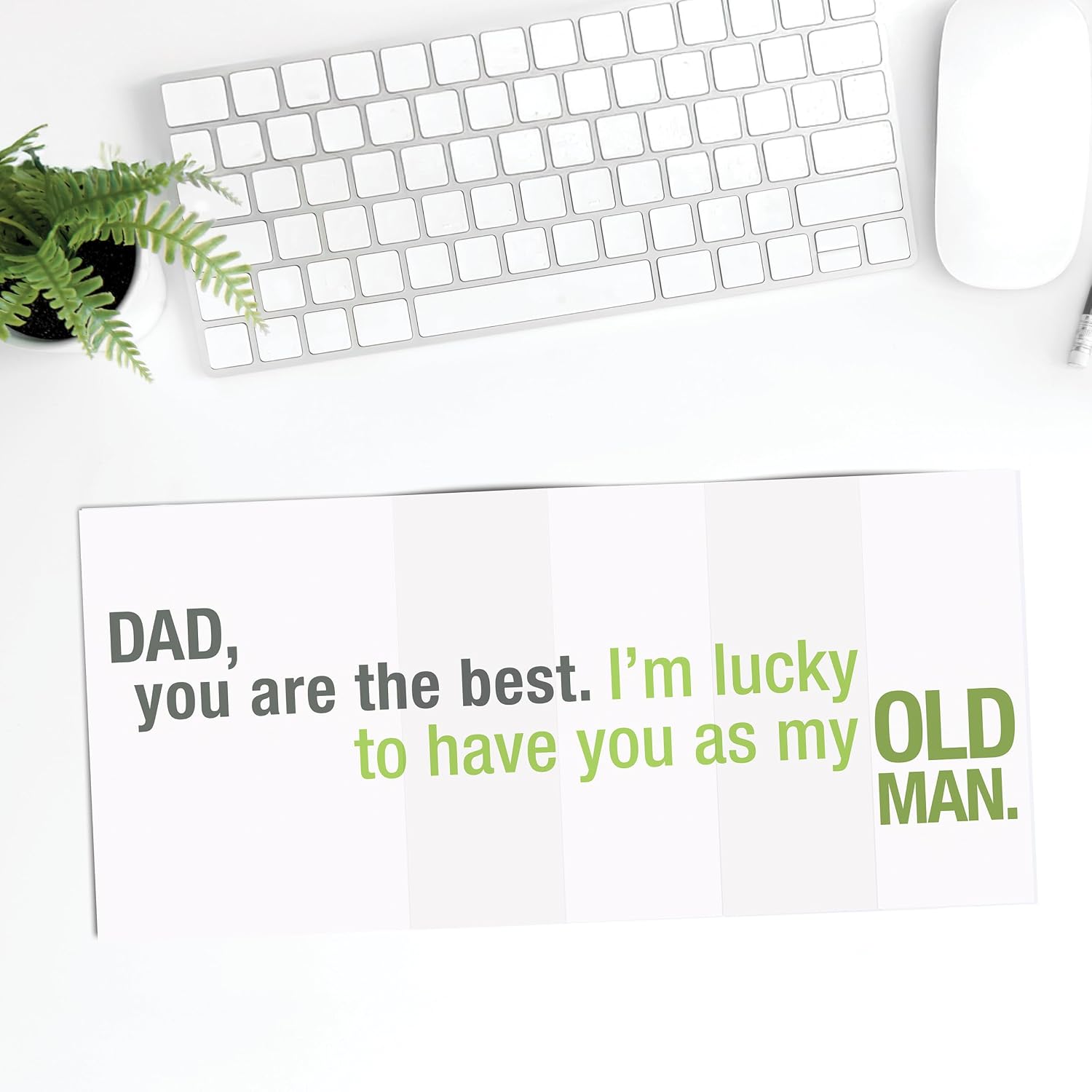 Funny Birthday Father’s Day Card- Dad, You Old Man. Secret Reveal Accordion-Fold 4.5” x 6.25” Expands to 13.5” x 6.25”. Sturdy Matte Cardstock with Envelope. Unique and Snarky Greeting with Sweet Message. image 5