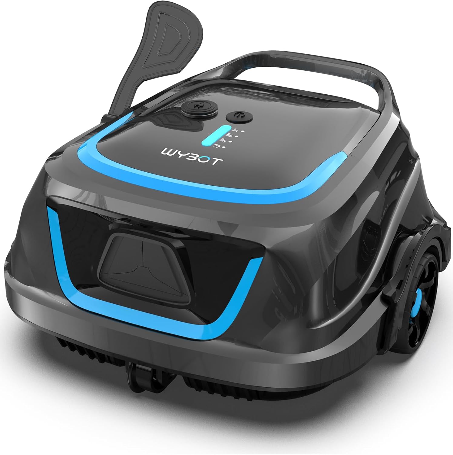 WYBOT A1 Cordless Robotic Pool Cleaner, Automatic Pool Vacuum for Above Ground with 120 Mins, Double Filters, LED Indicator, Charge in 2.5H, 4 Cleaning Modes (Deep Grey)
