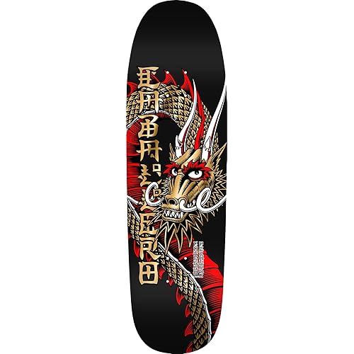 Powell Peralta Steve Caballero Ban This Dragon Reissue Skateboard Deck, Gold Foil, 9.265" x 32"