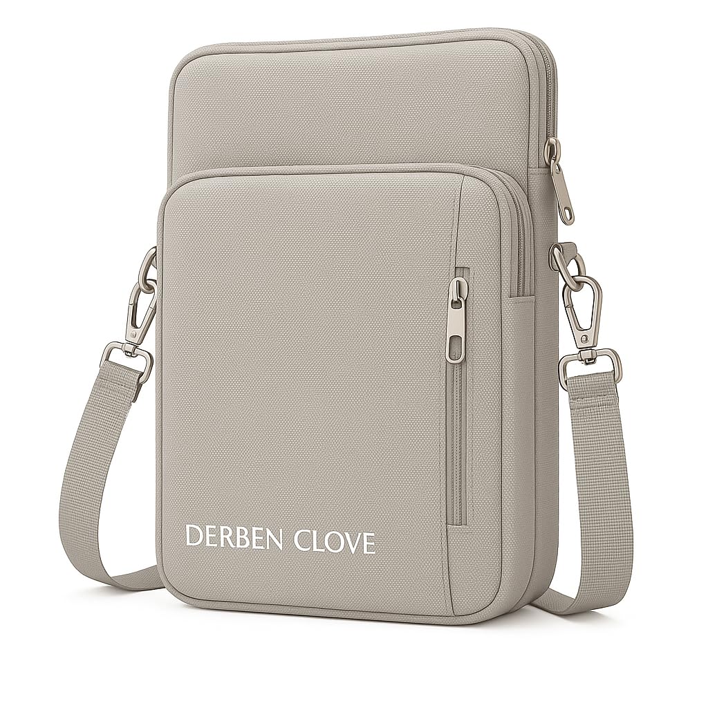 DERBEN CLOVE® 14.5 Inch Laptop Tablet Sleeve with Shoulder Belt | Hand Bag office side shoulder sling for Men and Women (Grey) DERBEN CLOVE® 14.5 Inch Laptop Tablet Sleeve with Shoulder Belt | Hand Bag office side shoulder sling for Men and Women (Grey)