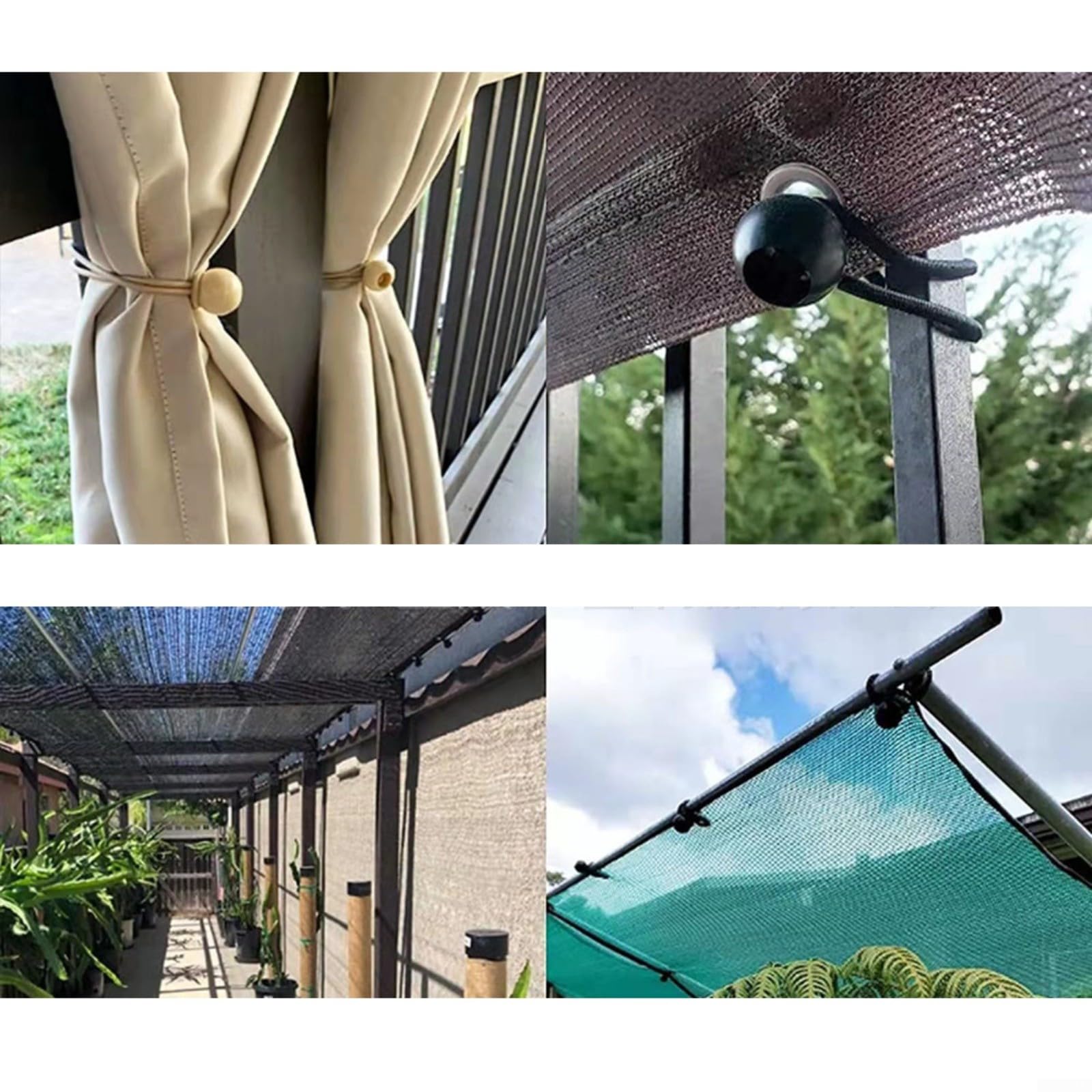 Comoda Clip Per Palo Bandiera Attacco Calze A Vento Sfera Cavo Elastico - Foto 2