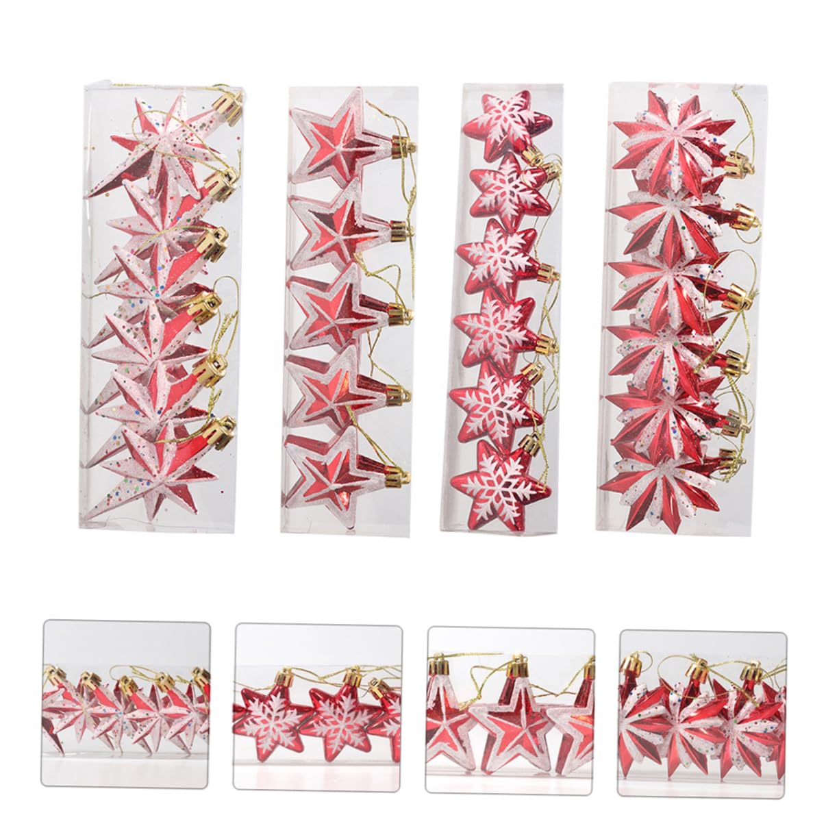 Amosfun 2 Sets Christbaumschmuck Mehrzweck-partyschmuck Festliche Hängende Sternanhänger 23 Stück