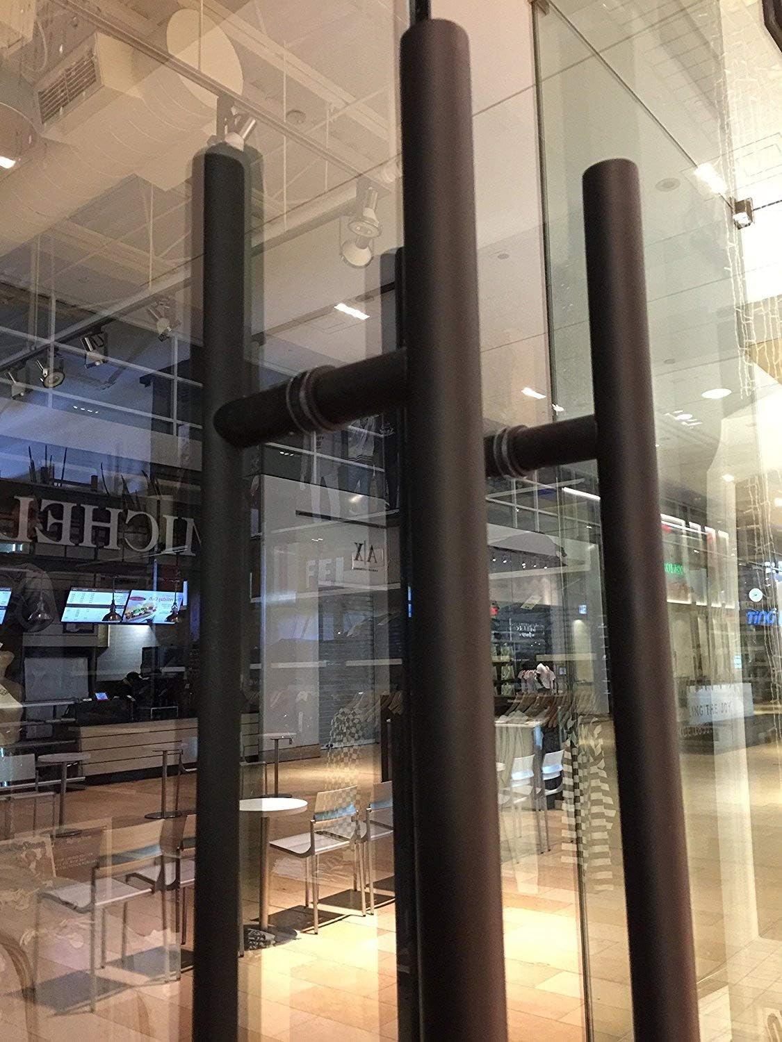 One-Day Sale: Up to 80% Off 104 Matt Black Modern Stainless Steel Sus304 Entrance Entry Commercial Office Store Front Wood Timber Glass Garage Aluminum Door Pull Push Handles Double-Sided (24 Inches /600x38mm)