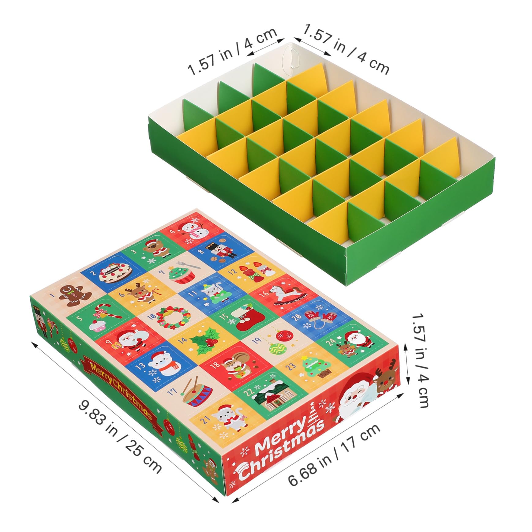 5pezzi Scatole Avvento Vuote da Scatole Regalo di Carta per Natale del Calendario Avvento Riempibili di Conto alla Rovescia per Vacanze di Carta per Calendario di Natale