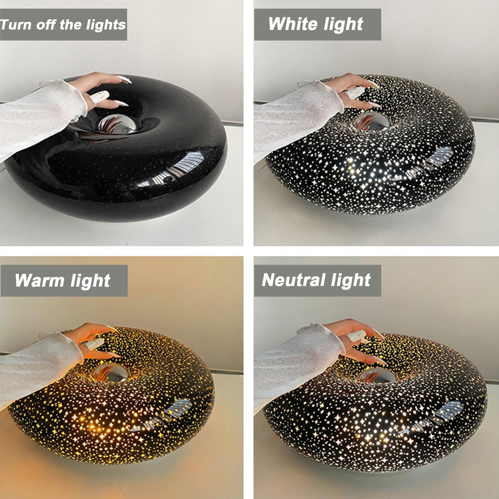 Moderne Sternenhimmel-Donut-Lampe