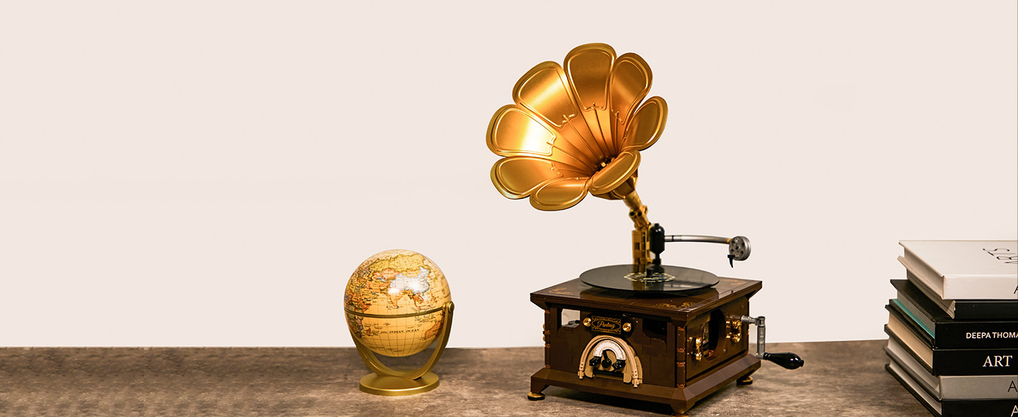 Retro Giradischi, Grammofono Vinile Di Schiocco Illustrazione