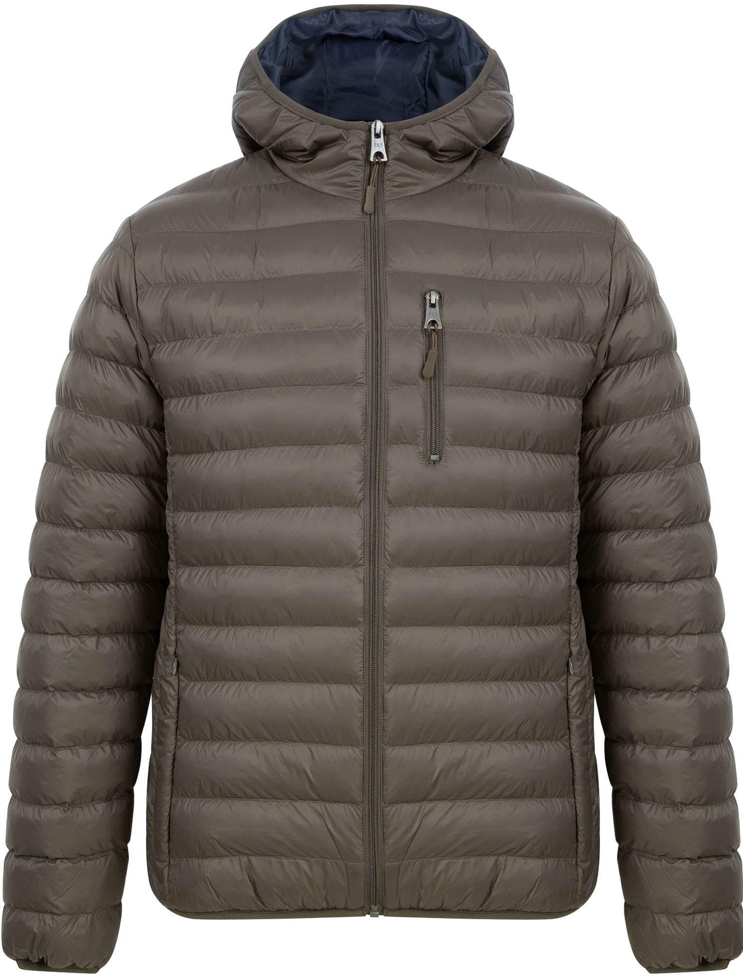 Tokyo Laundry Vizzini Quilted Puffer Jacket with Hood in Khaki XL