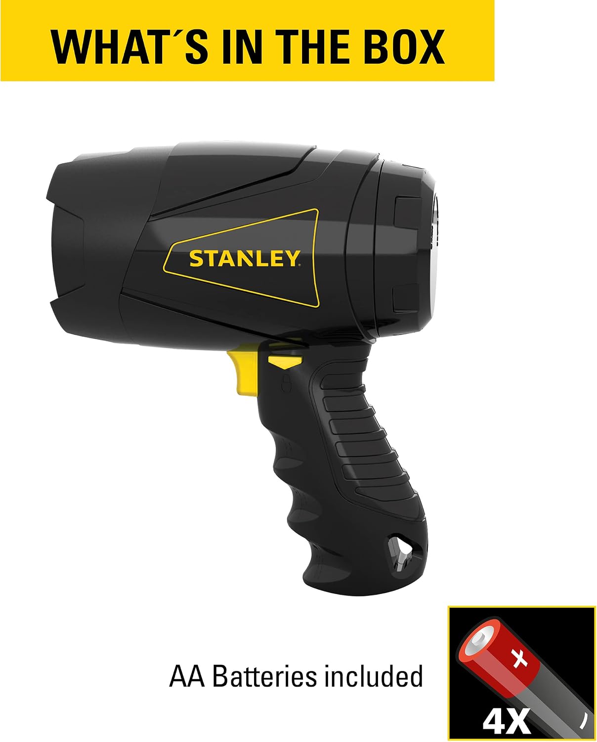 Stanley SL3WAKS Compact 400 Lumen LED Alkaline Spotlight , black