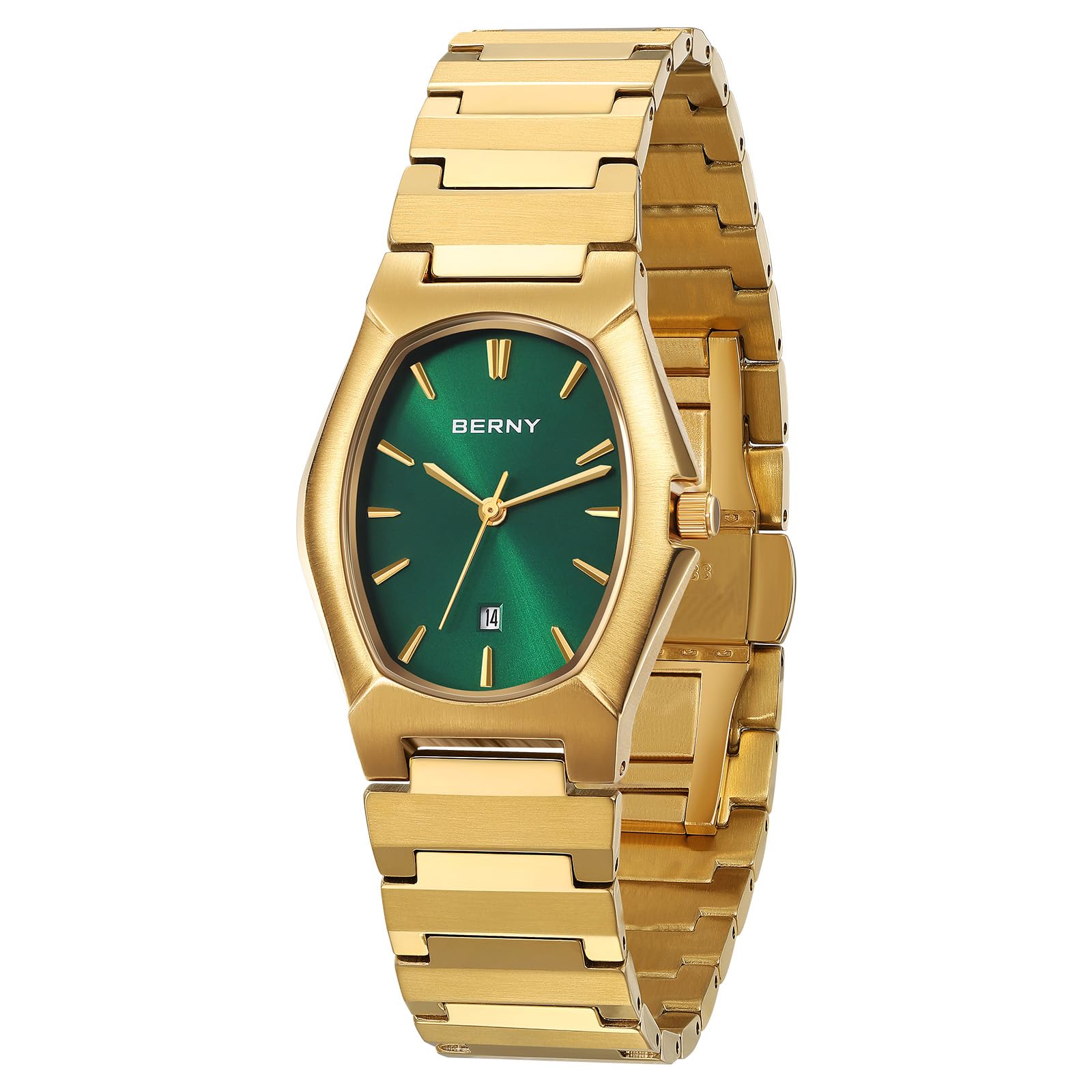 BERNY Uhr für Männer Quratz Bewegung Männliche Luxus Gold Uhren wasserdichte Klassische Armbanduhr