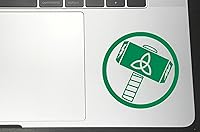 Vista 9 de Mjolnir Hammer - Calcomanías de vinilo (paquete de 2) para parachoques de automóvil, ventana, laptop (2 x 2 pulgadas, plateado)