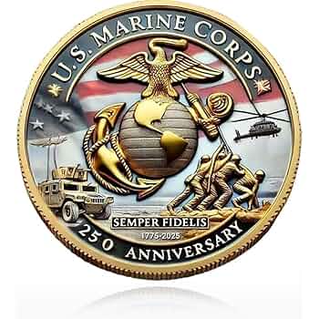 その他 Civil War 25th Commemorative Edition 2025-P Marine Corps 250th Anniversary Commemorative Silver