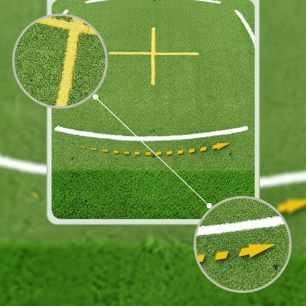 MERIGLARE Golf Swing con Alfombra de Césped Sintético Estructura Resistente Línea de Alineación Precisa y Almacenamiento Fácil Adecuado para Golfistas Avanzados