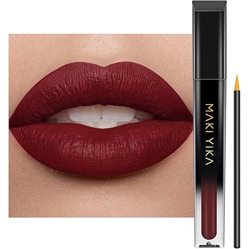 MAKI YIKA Dark Brown Lipstick for Women Color Stay Long Lasting Lipsticks, No Smudge Matte Liquid Lipstick Transferproof Cruelty-Free Lip Color |Chocolate Delight