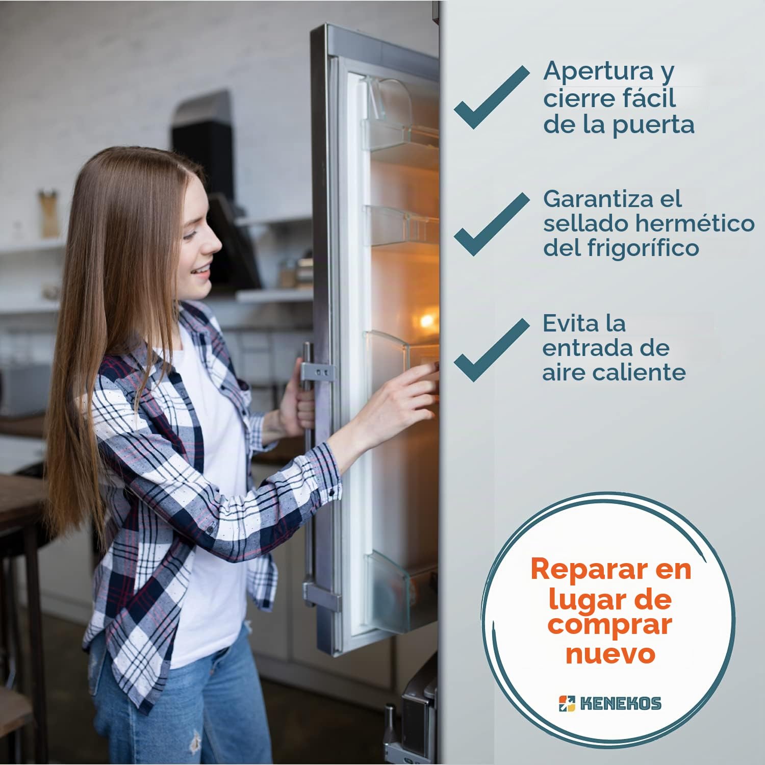 Kenekos - Juego de 2 bisagras de puerta para frigorífico Bosch Siemens 00481147/481147 Neff AEG Electrolux 407131425/8 Miele 5546050 Quelle Constructa Balay Congelador