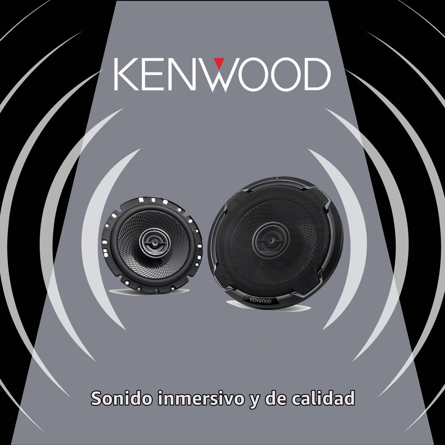 Kenwood KFC-PS1796 Altavoces Coaxiales de 2 vías de 17 cm | Altavoces para el Coche con Sonido Envolvente. Woofer con Diafragma de Polipropileno y Tweeter con Cúpula Balanceada.