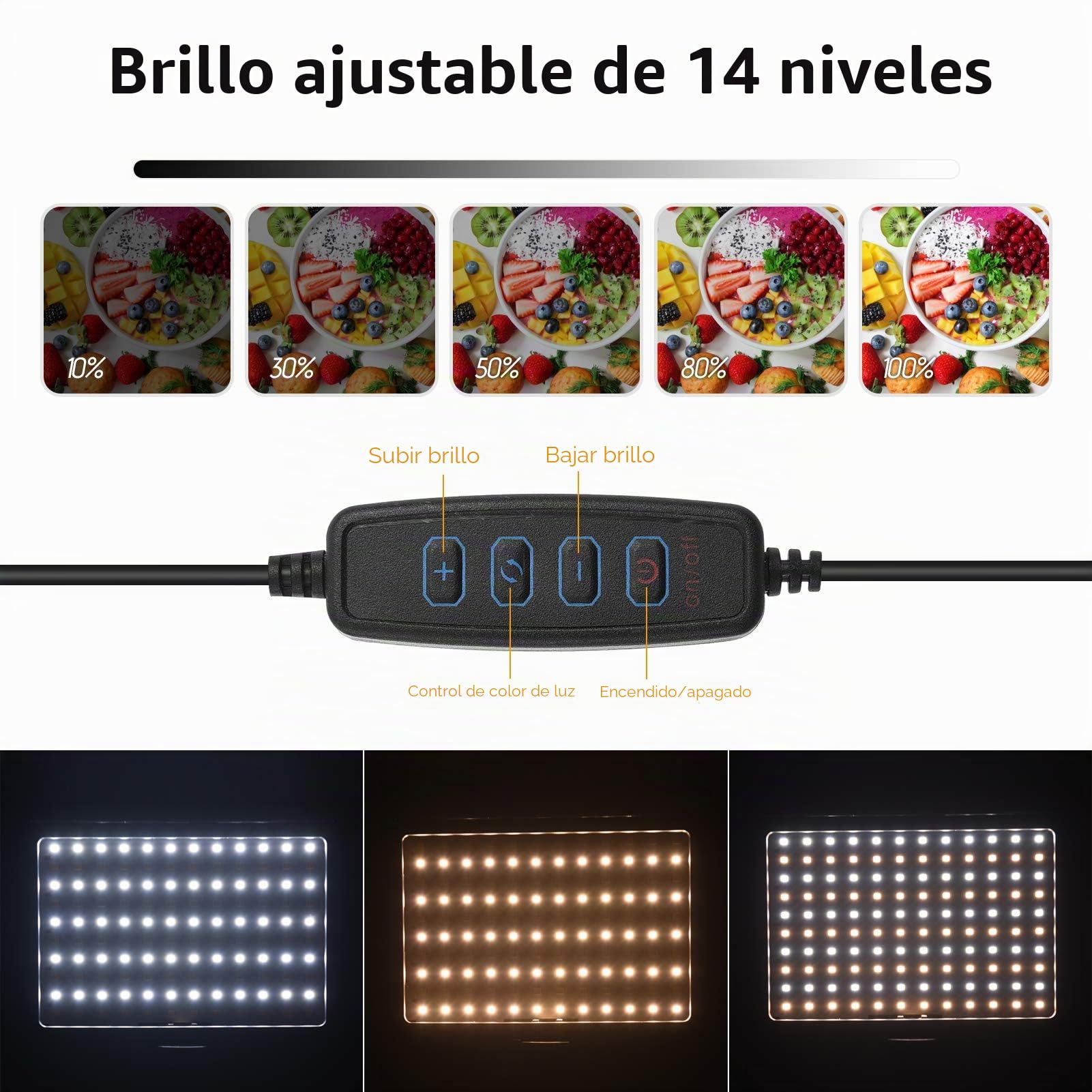 Andoer Luces LED Video Regulables a 5600K con Soporte de Trípode Ajustable y Filtros de Color para Ángulos Bajos y Tableros de Mesa Iluminación LED Colorida y Portátil para Fotografía y Video 2 Packs