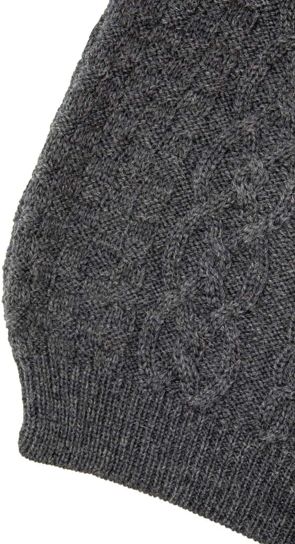Aran Crafts Basket Stitch Crew Neck Sweater (100% Wool) - Image 4